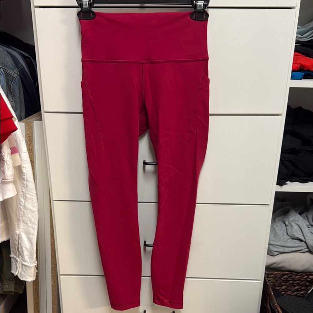 Women's Red High-Waisted Pants
